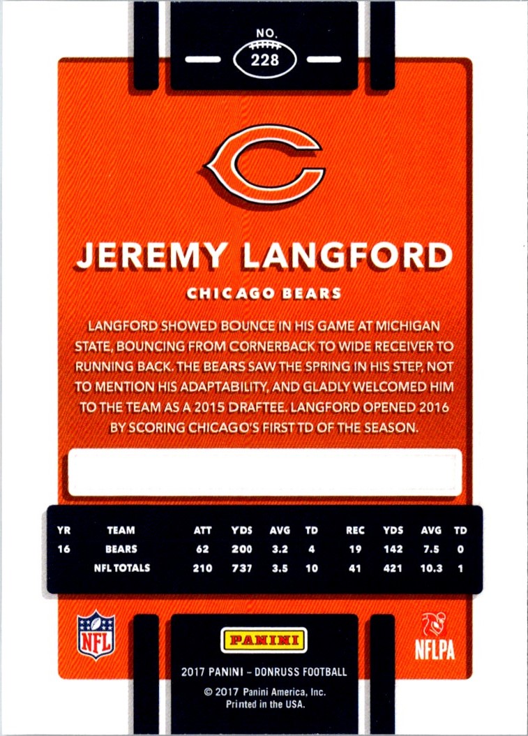 2017 Donruss Jeremy Langford