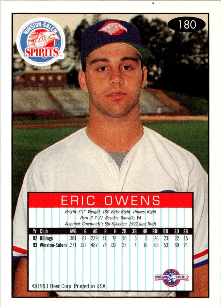 1993 Fleer Excel Eric Owens