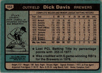1980 Topps Dick Davis #553