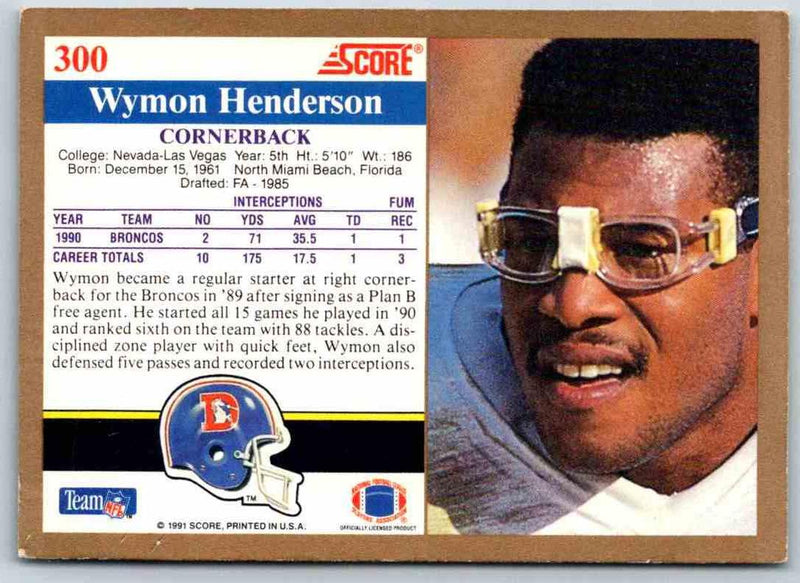 1991 Score Wymon Henderson