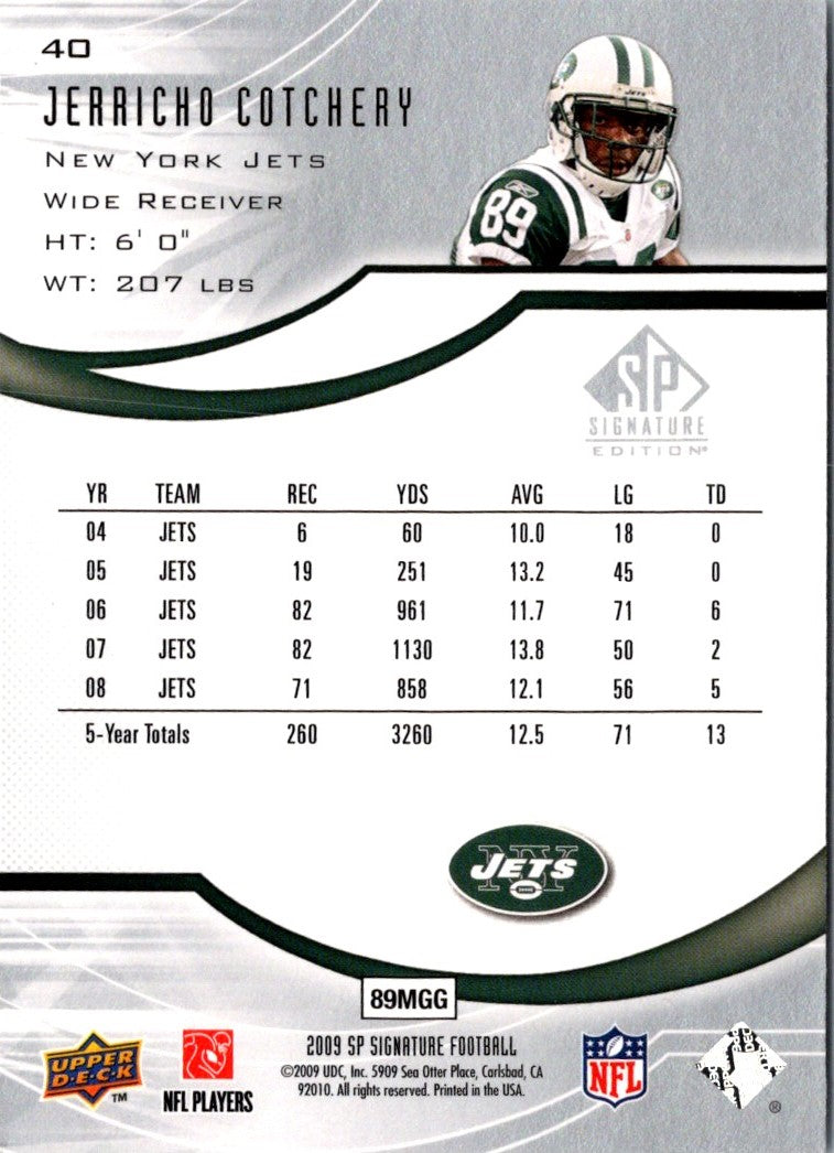 2009 SP Signature Jerricho Cotchery