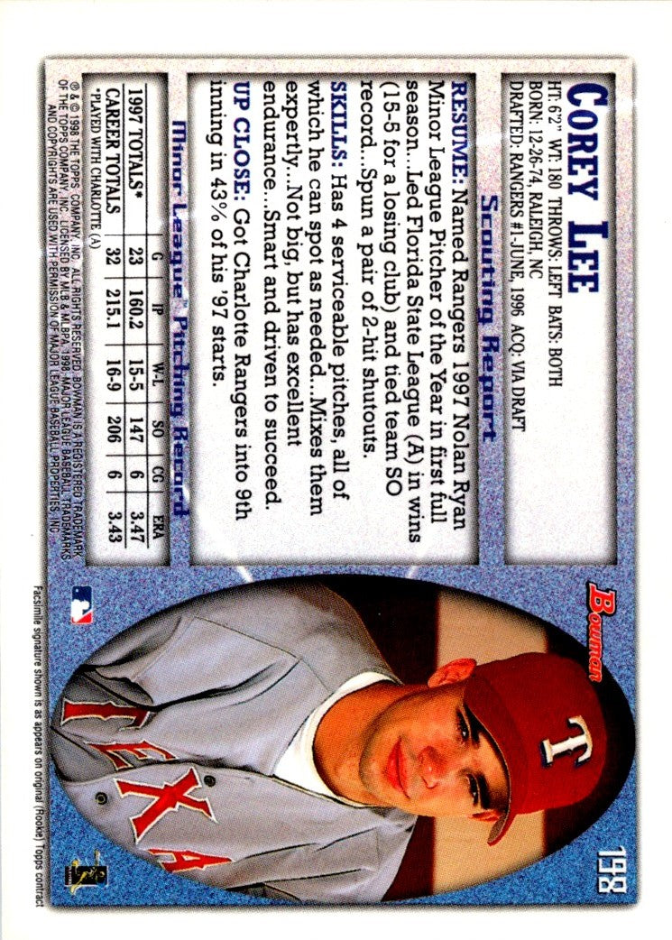 1998 Bowman Corey Lee