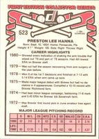 1981 Donruss Preston Hanna #523