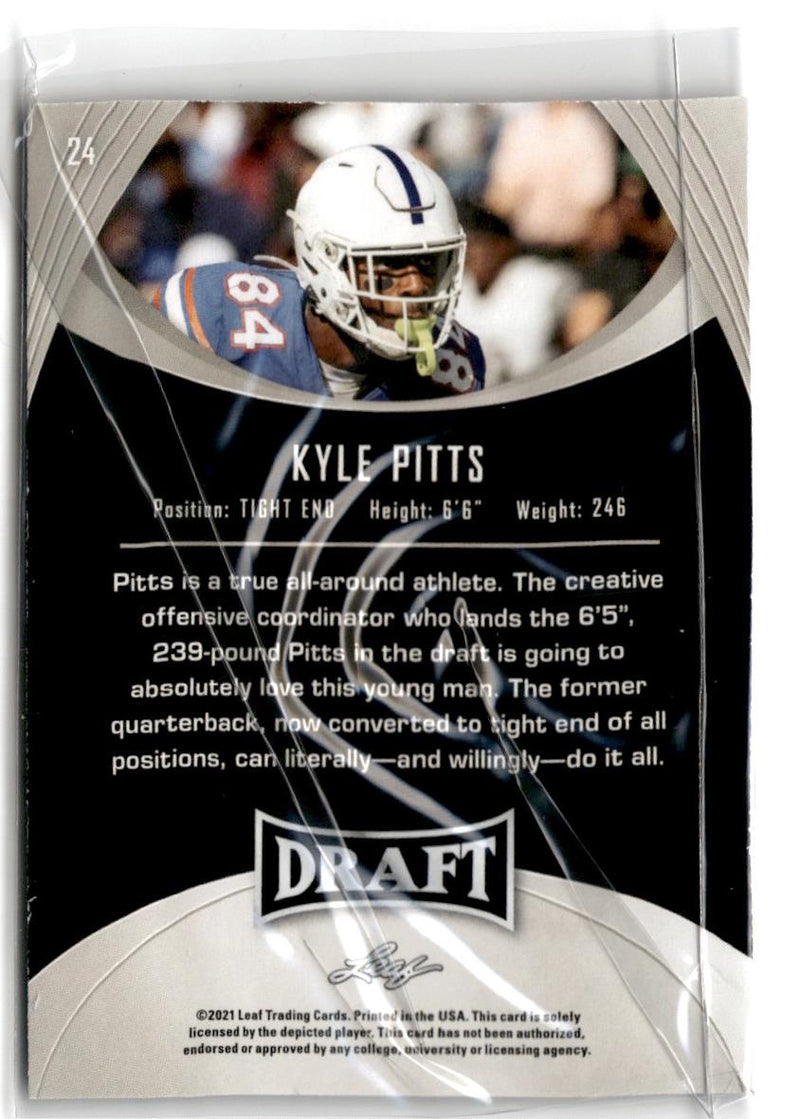 2021 Leaf Draft Autographs Blue Kyle Pitts