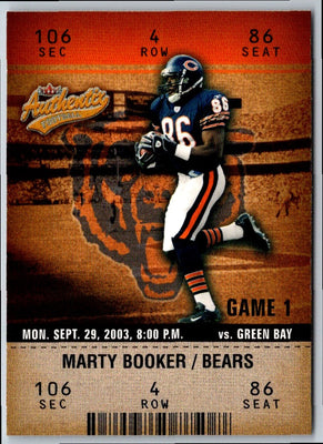 2003 Fleer Authentix Marty Booker #76