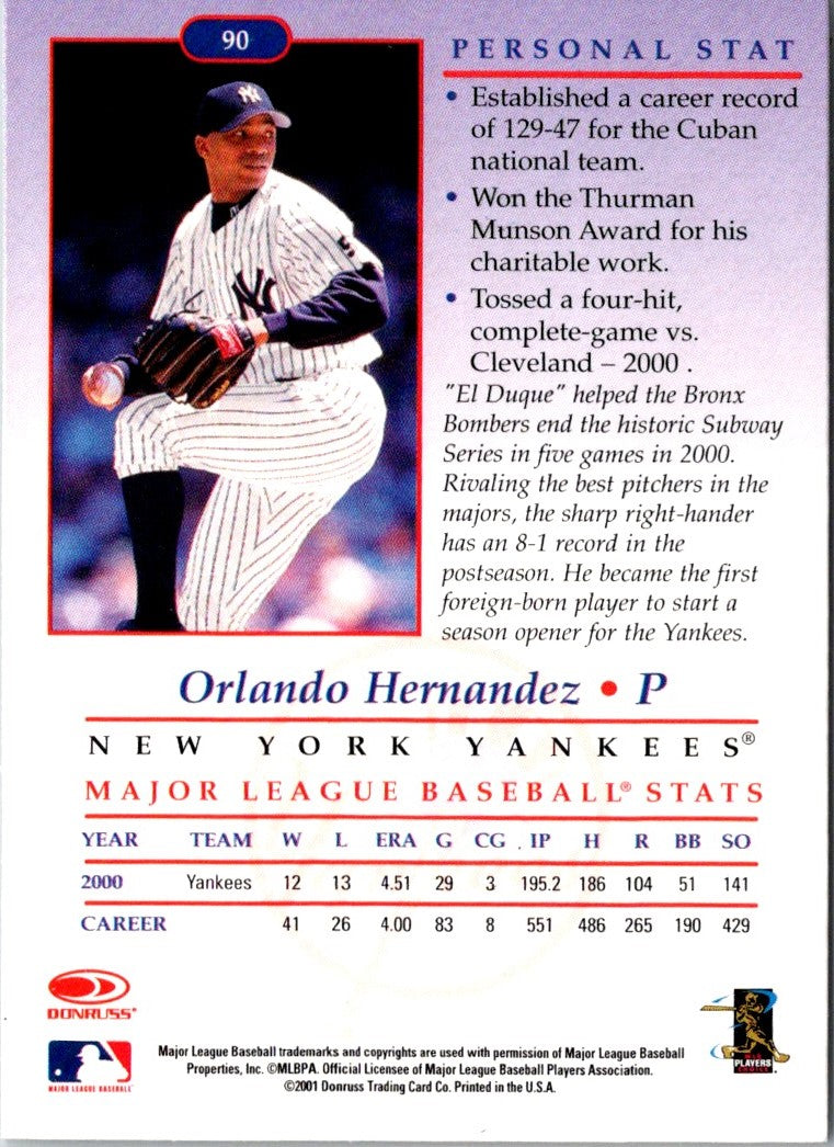 2001 Donruss Classics Orlando Hernandez