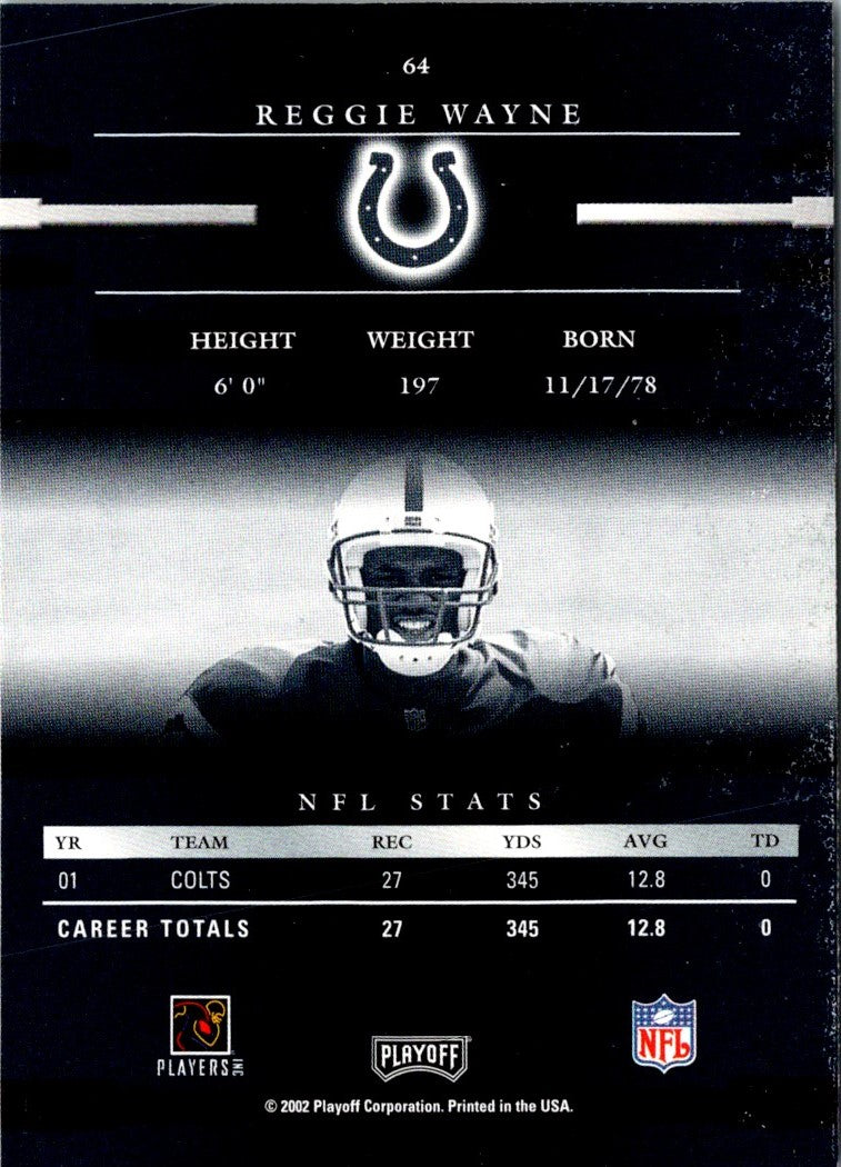 2002 Playoff Prestige Reggie Wayne