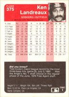 1985 Fleer Ken Landreaux #375