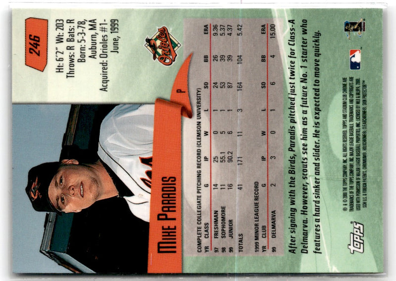 2000 Stadium Club Mike Paradis
