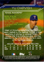 2015 Stadium Club Yu Darvish #217