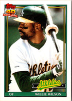 1991 Topps Traded Willie Wilson #129T