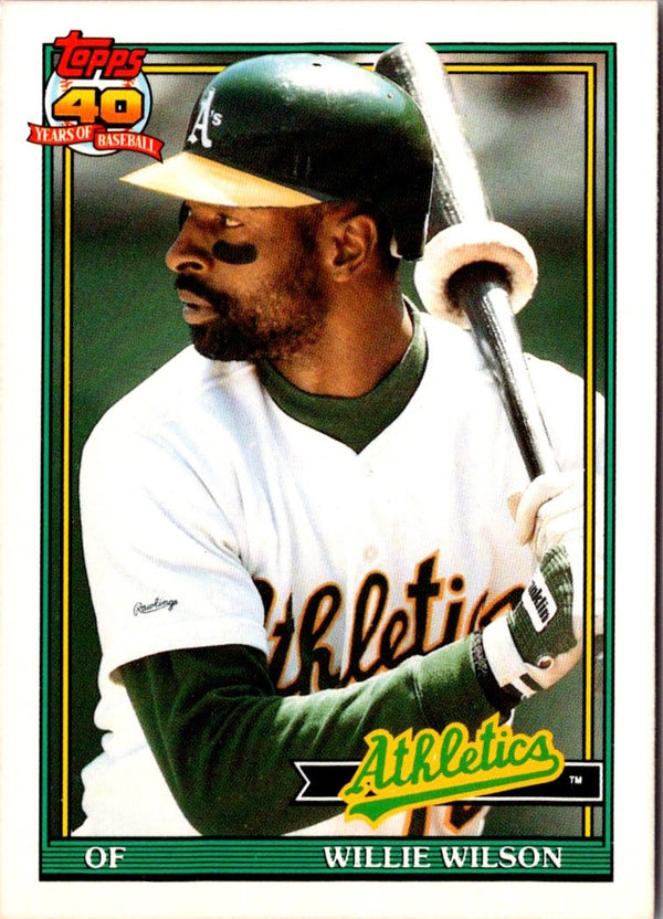 1991 Topps Traded Willie Wilson #129T