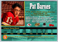 1997 Topps Stadium Club Football Pat Barnes #127