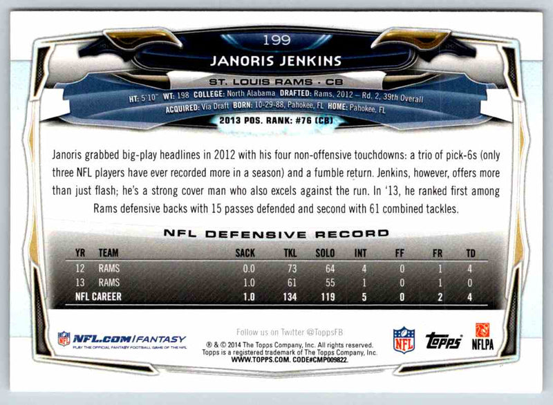 2014 Topps Janoris Jenkins