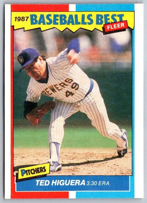 1987 Fleer Baseball's Best Sluggers vs Pitchers Ted Higuera #20