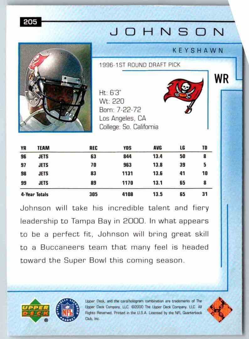 2000 Upper Deck Keyshawn Johnson