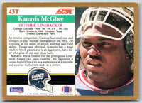 1991 Score Kanavis McGhee #43T