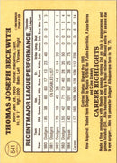 1985 Donruss Joe Beckwith