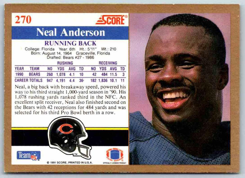 1991 Score Neal Anderson