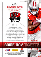 2015 Panini Contenders Draft Picks Game Day Tickets Devante Davis #65