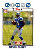 2008 Topps Kickoff Kevin Smith #186 Rookie