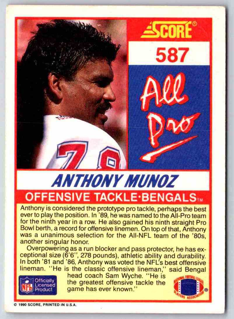 1990 Score Anthony Munoz