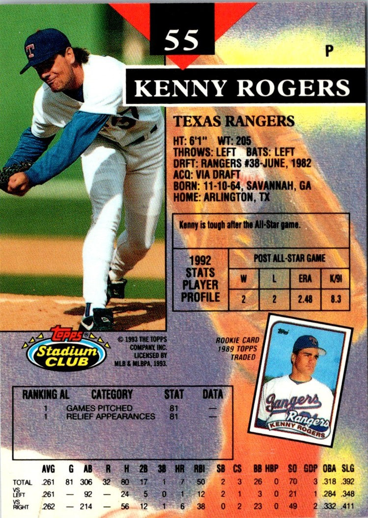 1993 Stadium Club Members Only Kenny Rogers