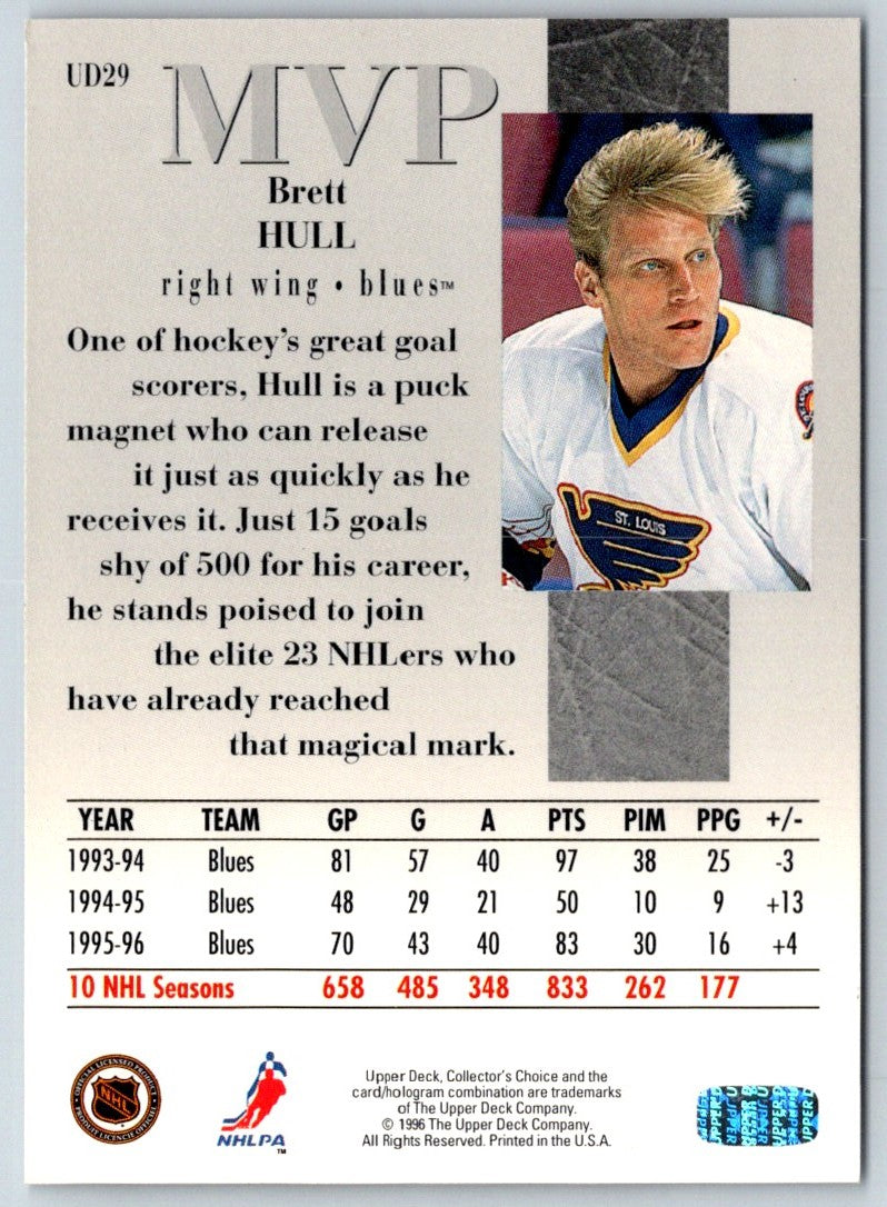 1996 Collector's Choice MVP Brett Hull