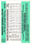 1984 Donruss Greg Pryor