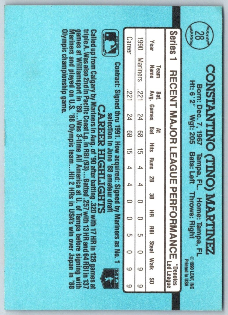 1990 Donruss Tino Martinez