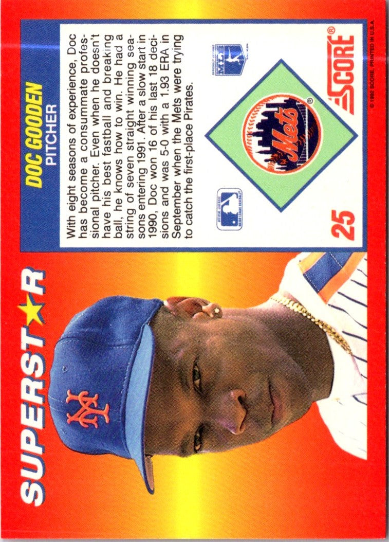 1992 Score 100 Superstars Doc Gooden