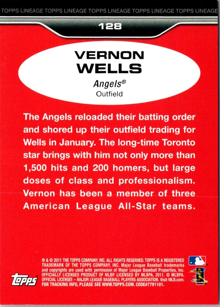 2011 Topps Lineage Vernon Wells