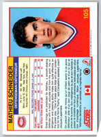 1991 Score Mathieu Schneider #105
