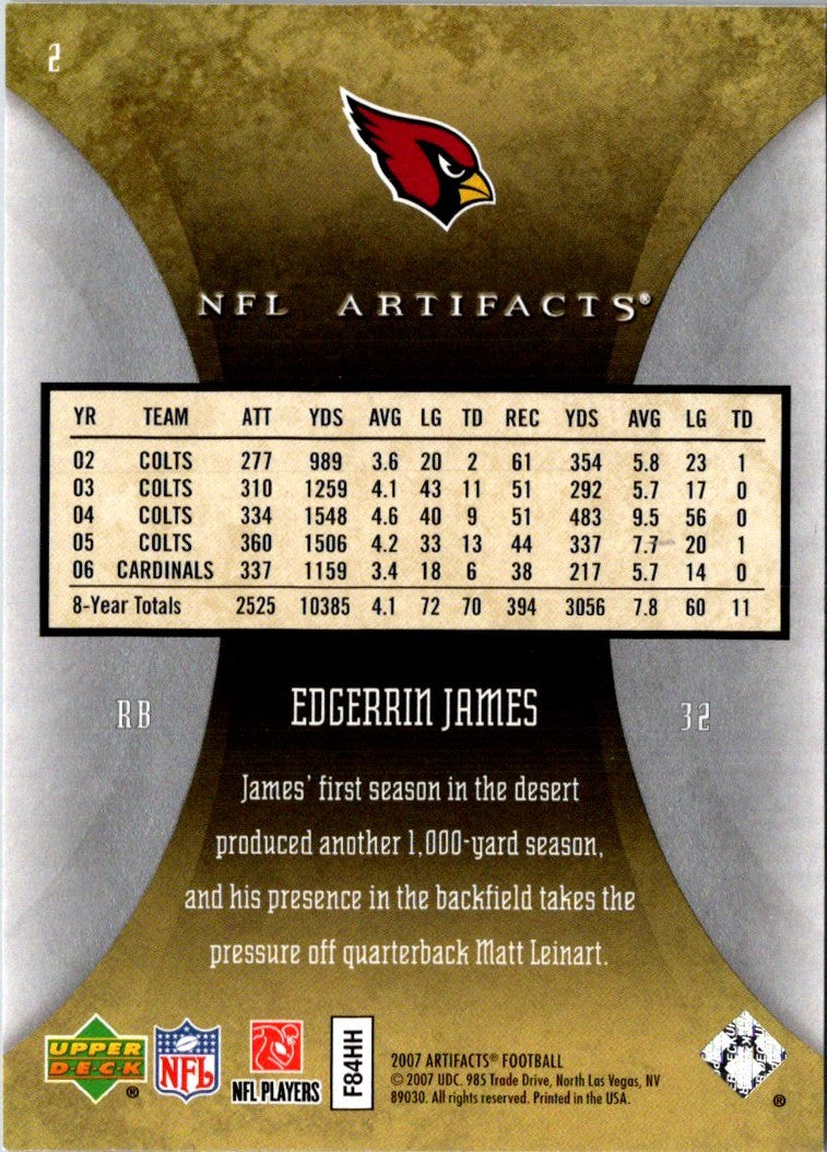 2007 Upper Deck Artifacts Edgerrin James