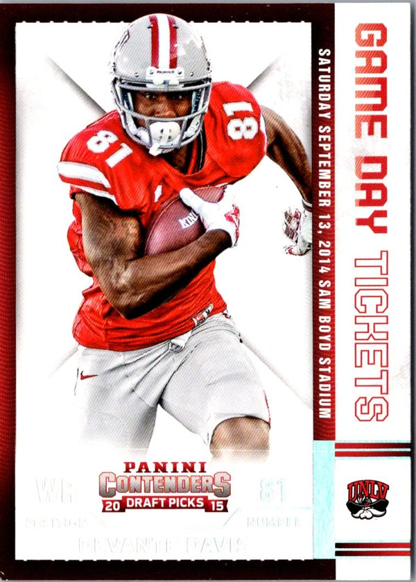 2015 Panini Contenders Draft Picks Game Day Tickets Devante Davis #65