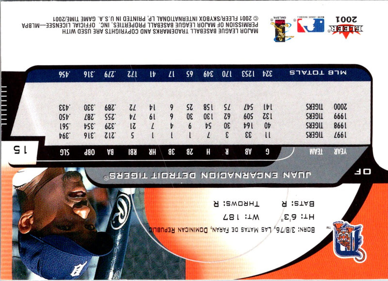 2001 Fleer Game Time Juan Encarnacion