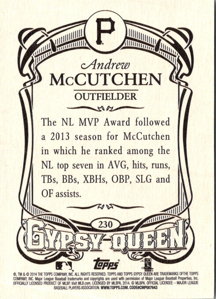 2014 Topps Gypsy Queen Andrew McCutchen