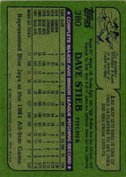 1982 Topps Dave Stieb #380