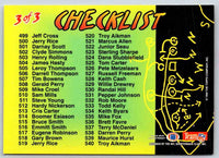 1994 Topps Stadium Club Football Checklist #3 OF 3