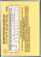 1985 Donruss Mark Gubicza #344 Rookie