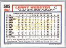 1992 Topps Lenny Webster