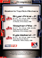 2008 TriStar Prospects Plus Bryan Price/Stephen Fife/Kyle Weiland #137