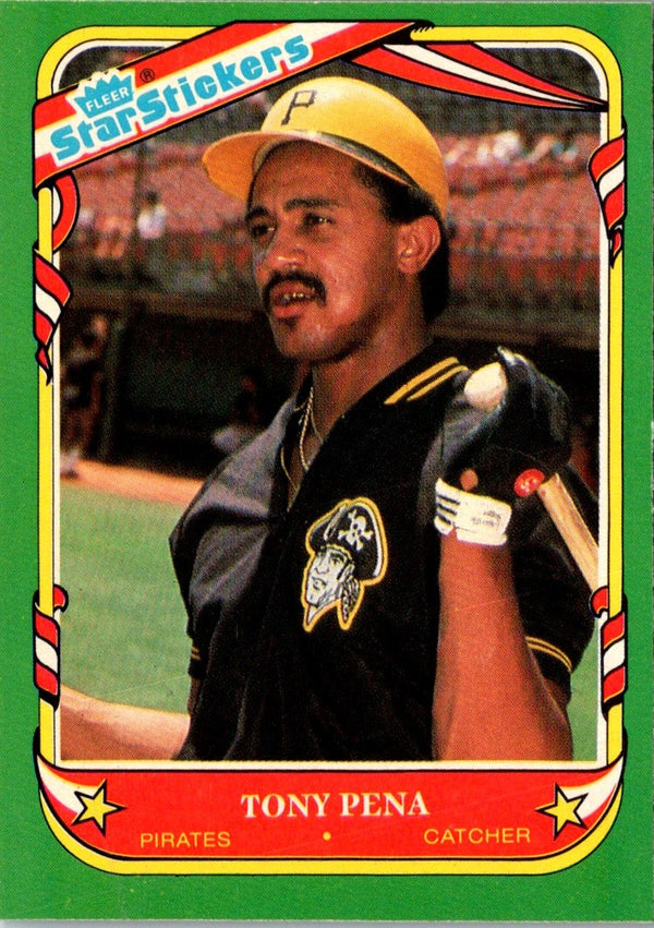 1987 Fleer Star Stickers Tony Pena #90