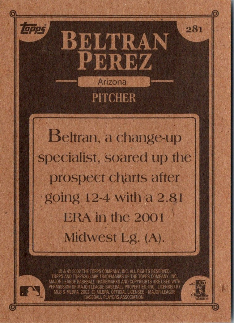 2002 Topps 206 Beltran Perez