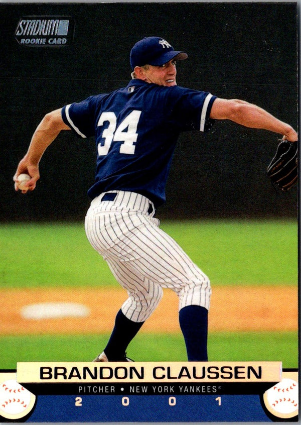 2001 Stadium Club Brandon Claussen #196 Rookie