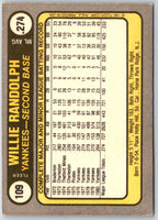 1981 Fleer Willie Randolph #109
