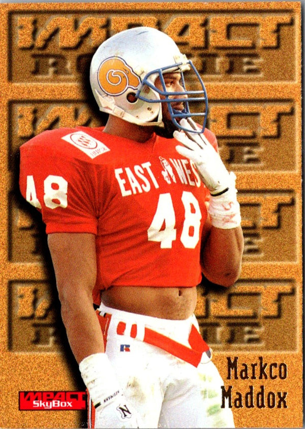 1996 SkyBox Impact Markco Maddox #176 Rookie