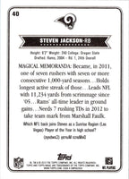2012 Topps Magic Steven Jackson #40