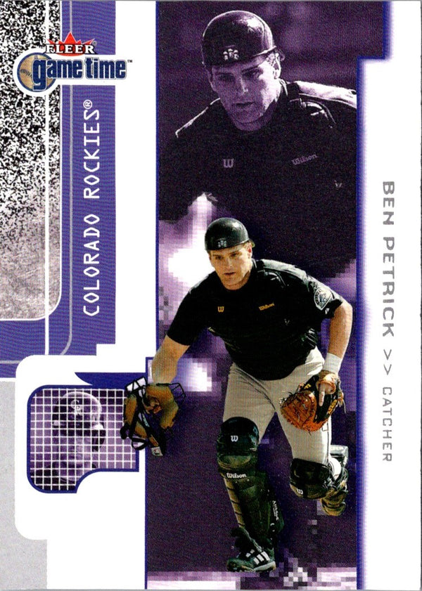 2001 Fleer Game Time Ben Petrick #51