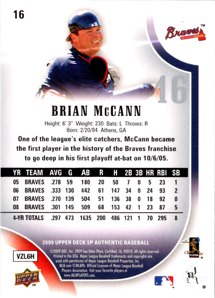 2009 Upper Deck SP Brian McCann